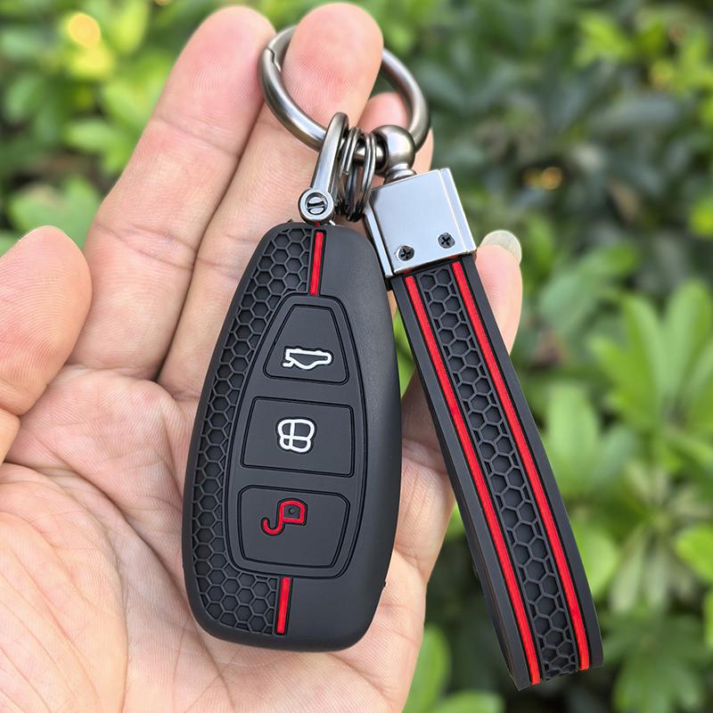 Silicone Car Remote Key Case Cover Shell Fob for Ford Focus 3 ST Fiesta Fusion Kuga Ecosport Mondeo MK3 MK4 Protect Accessories