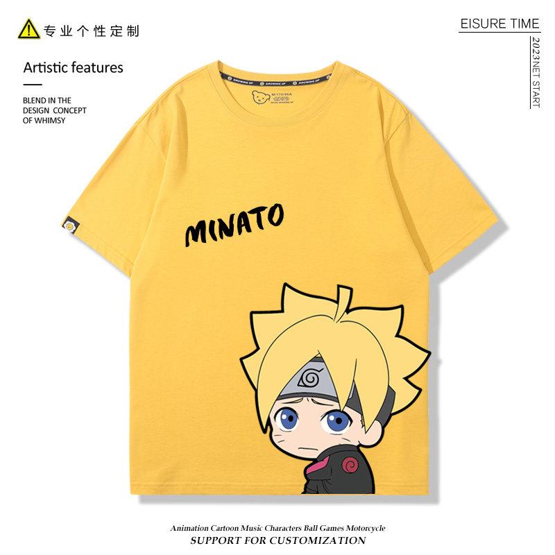 Childrens Tshirt Cartoon Naruto Sasuke Naruto QVersion Anime Peripheral Printed Parent Child Wear Pure Cotton Fashion Tshirt