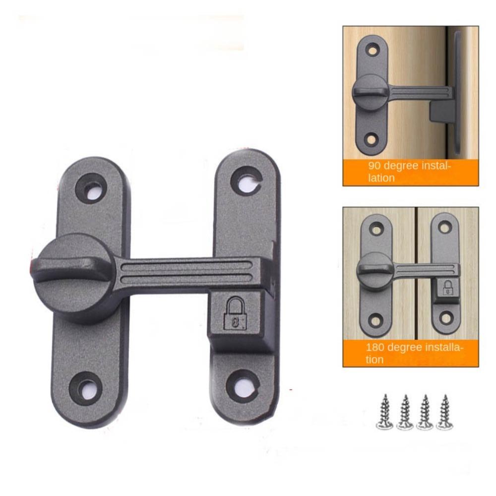 90/180 Degree Sliding Door Lock Zinc Zinc Zinc Alloy Door Catch Bolt Protable Door Hasps Window