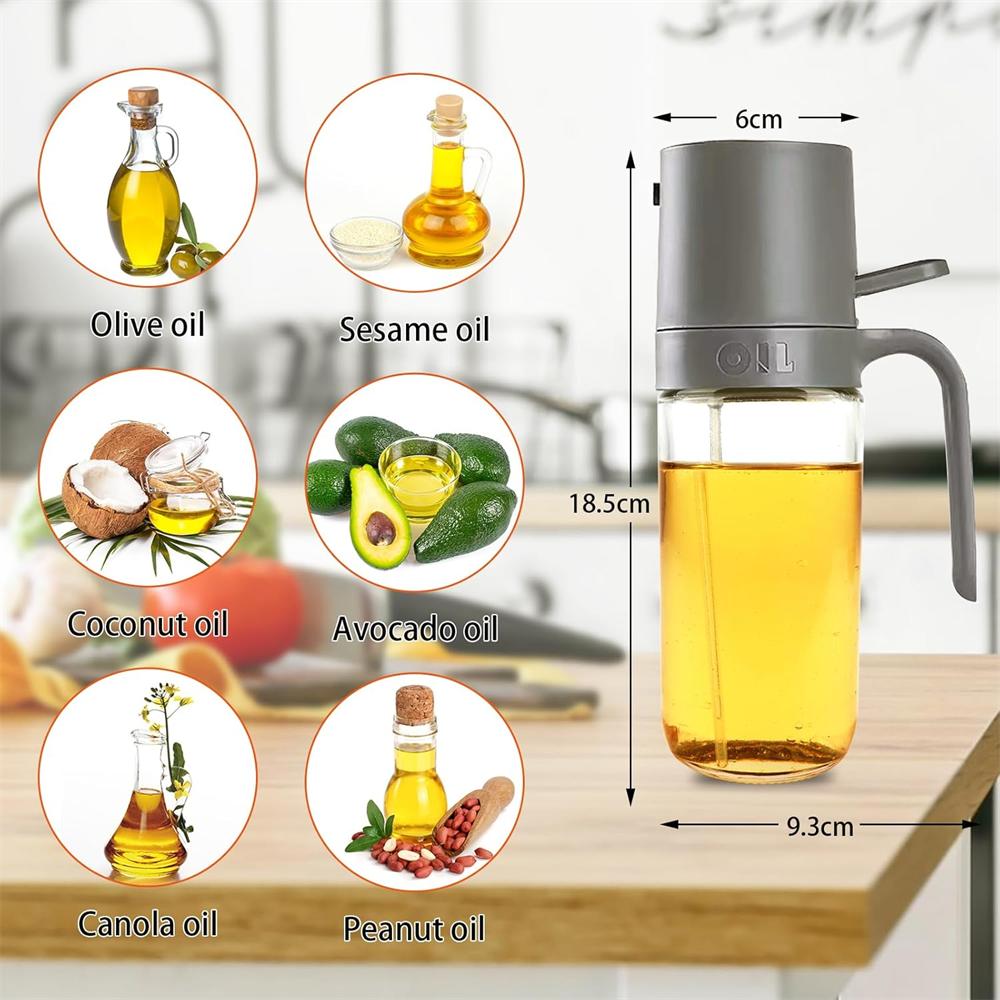 Oil Sprayer Air Fryer Kitchen Oil Spray 250 Ml Glass Oil Spray Oil Spray Oil SprayerSpray Bottle Vinegar Dispenser Baking