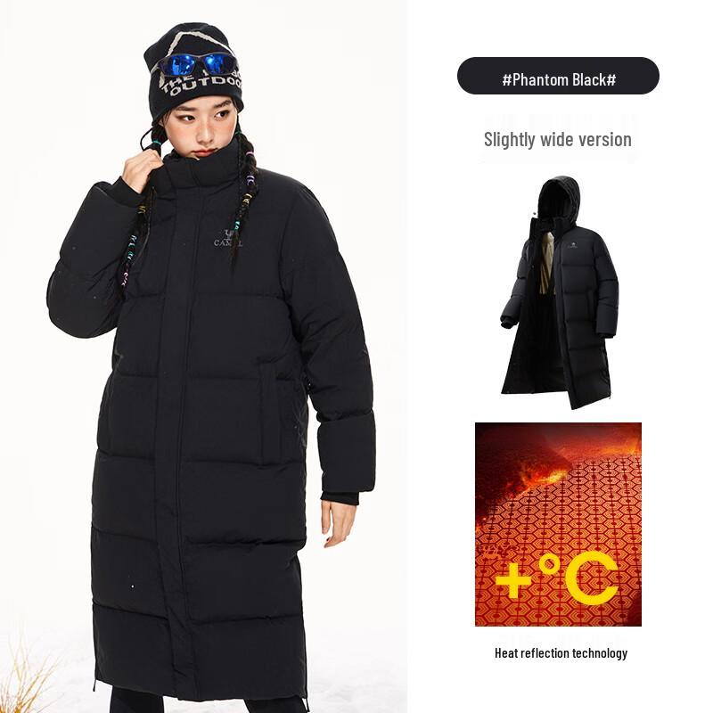 Camel Women's Mid-Length Goose Down Winter Parka