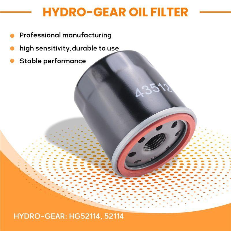 

Reliable-2 Pack Mowers Oil Filter HG52114 600976 109-3321 Hydro Gear 52114 Filter 43512 Lawn Mower Accessories Hydraulic Filters