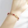 French Retro Gemstone Vine Bracelet Women Pear Cut Zircon Leaf Charm Bracelet Elegant Evening Party Jewelry Gift