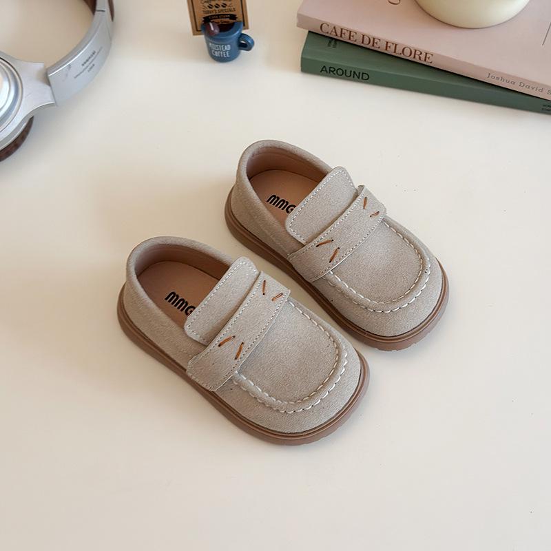 2025 Spring/Autumn Kids' Soft Leather Loafers - Versatile, Comfortable Shoes for Boys and Girls