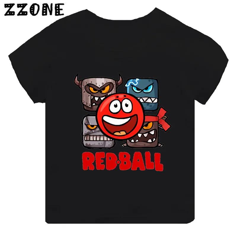 T-shirt pour enfants à imprimé dessin animé rouge, très populaire, noir amusant, convient aux filles et aux garçons, haut pour enfants 160