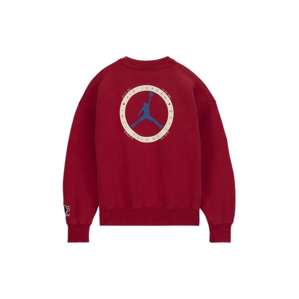 Jordan x Two 18 Collaboration Series Logo Embroidered Washed Crewneck Sweatshirt Women Tops DV6967-687