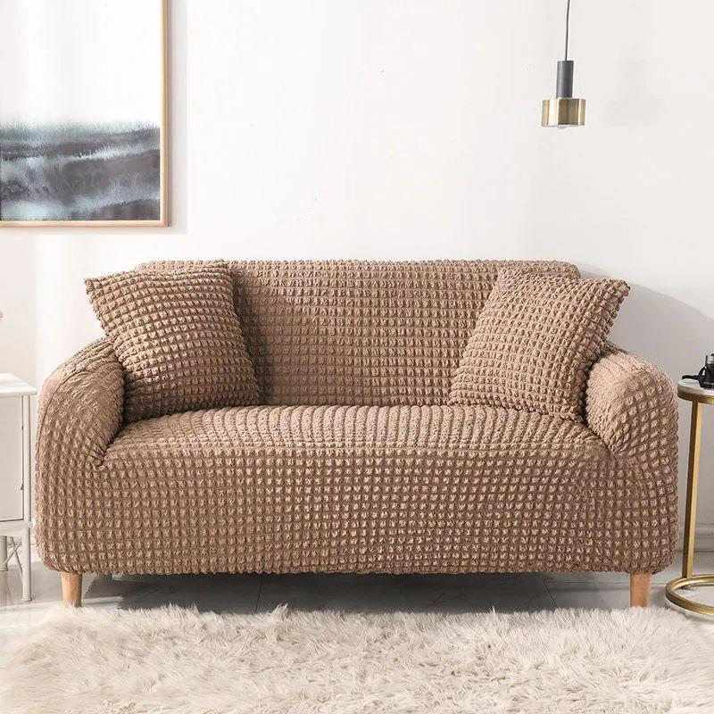 Bubble Cloth Sofa Cover All-inclusive Universal Cover Combination Chaise Longue Corner L-shaped Sofa 1/2/3/4 Seaters Universal