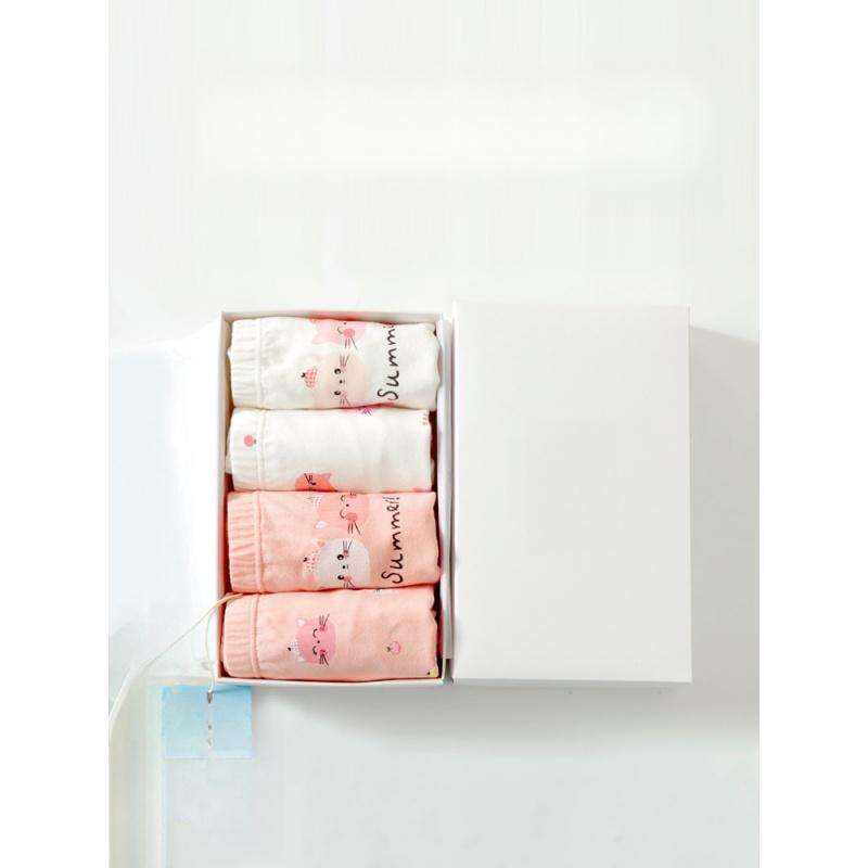 Dziewczęce bokserki z czystej bawełny dla starszych dzieci, wygodna bielizna czteronogawiczna, przyjazna dla skóry i oddychająca bielizna dziecięca, antybakteryjna