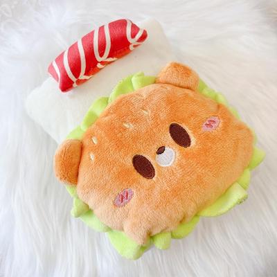 Fluffy Plush Toy Blanket [Hamburger] for 10-15cm Plushies, G.triger, Nuikatsu, Oshi-Nui [Product]