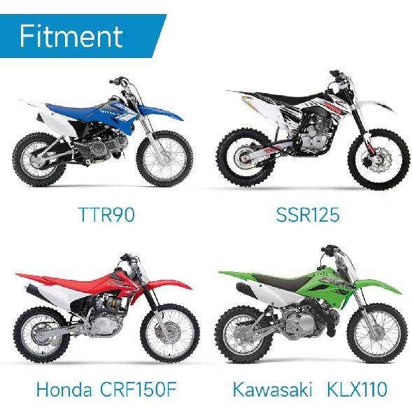 HIAORS 7/8" Motorcycle Hand Grips For CRF YZF WRF KXF KLX Pit Dirt Bike Motocross Motorcycle Offroad Dirt Bike Black