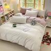 Elegant Blue Floral Pattern Duvet Cover Set 100% Cotton Soft Skin Friendly Queen Size Bedding Set Comforter Cover Pillowcases