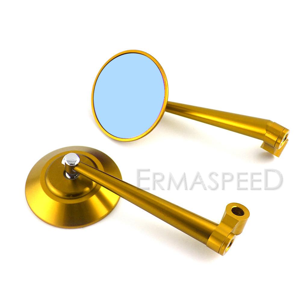 Silver Blue Motorcycle Side Mirror Blue Lens 8mm 10mm E-bike Scooter Rear View Mirror for Motorbike Street Bike Motocross