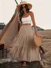2024 Spring & Autumn Women's Patchwork Long Dress Midi Skirt