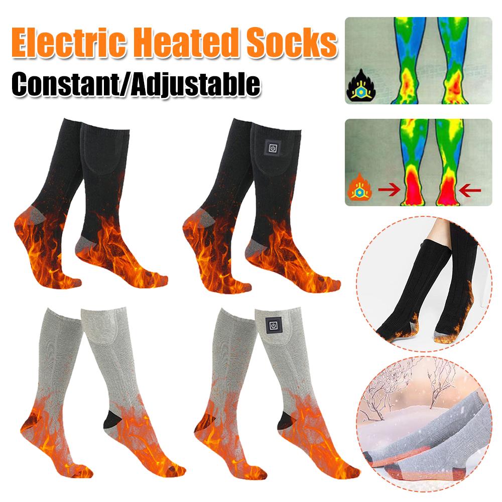 Winter Warm Thermal Socks 3 Level Temperature Foot Warmers Cold-Proof Warm Winter Socks Fast Heating for Cycling Camping Skating