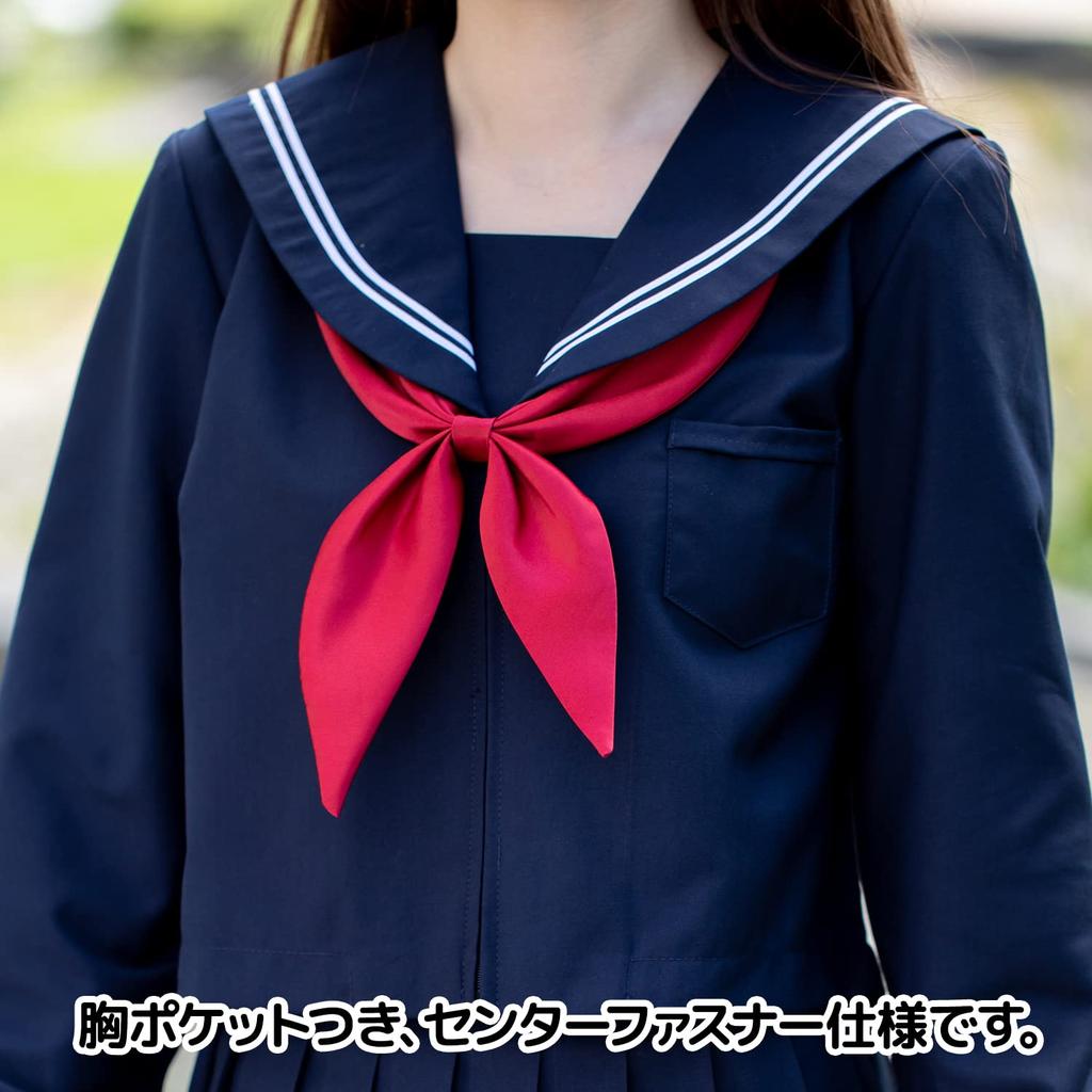 Sailor Suit Navy Blue Uniform Ribbon Costume High School Girl Cosplay Size S [Classe] Women's Cross-dressing