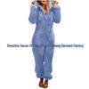 Women's Plus Velvet Thickened Fur Jumpsuit Pajamas - Hooded, Multi-Color, Parent-Child Autumn & Winter Wear