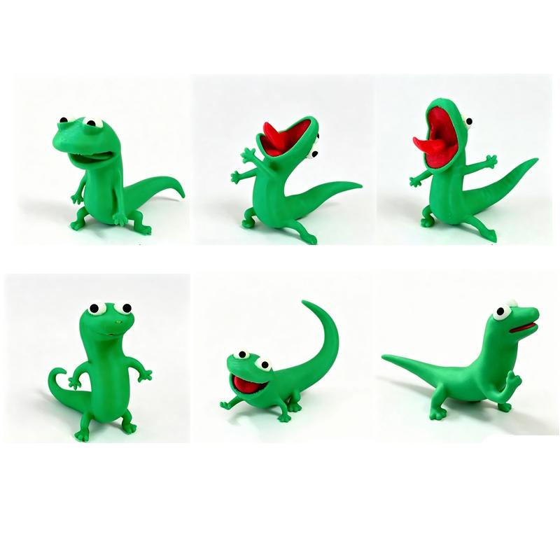 3D Printed Cute Green Lizard TOM Ornament Creative Desktop Decoration Acrylic Keychain Bags Pendent Anime Movie Merchandise Gift