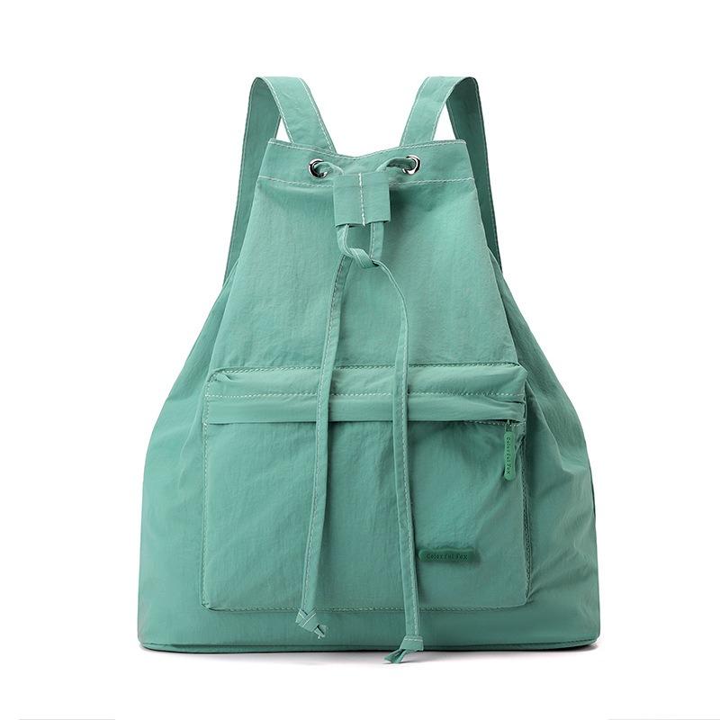 Fashion Versatile Casual Simple Small Fresh College Student Backpack Large Capacity Ultra Light Drawstring Women's Bag