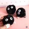 5PCS Or 10PCS Pet Toy Coal Ball Figurines Keychains Accessories Cute Plush Black Coal Ball Cartoon Bag Pendants