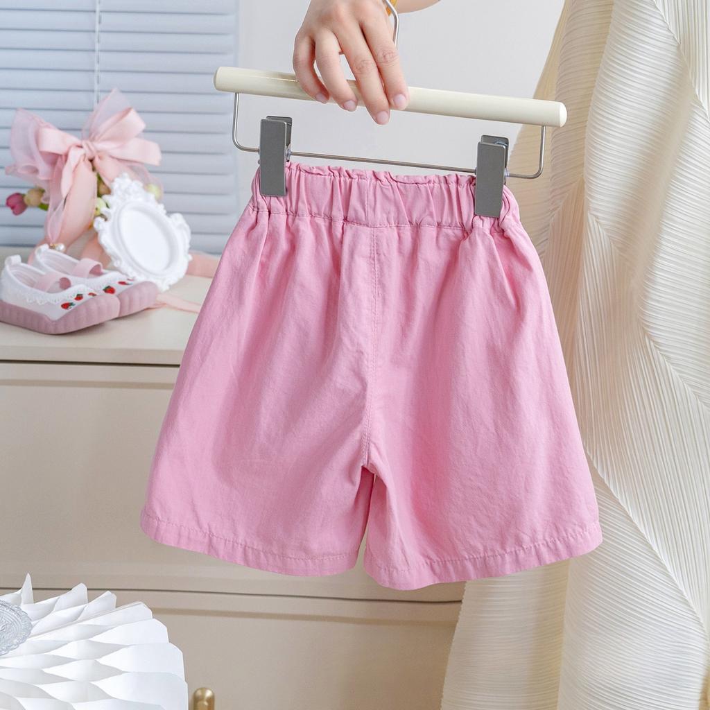 Girls' Summer Shorts Children's Cartoon Printed Outerwear Fashionable and Versatile Casual Pants