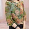 2025 New Autumn Fashionable Versatile Loose Shirts Noble Temperament Elegant Printed Fashion Women