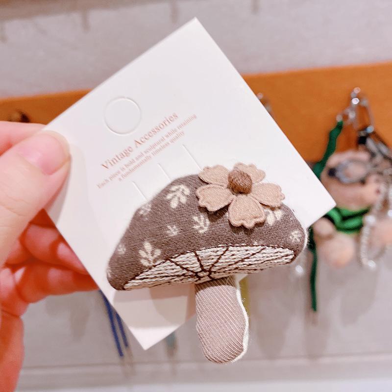 

Милые тканевые заколки для волос в виде грибов для детей, девочек, заколка для волос, резинка, аксессуары, заколка для волос, головной убор