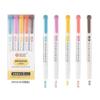5Pcs/set Double Headed Highlighter Pen Marker Pen Children's Drawing Pen Stationery Supplies Light Color Marker Pen