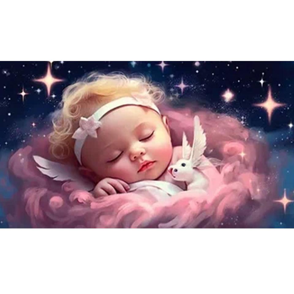 Angel Baby 5D Diamond Painting Belief Diamond Embroidery DIY Full Round Square Diamond Craft Wall Art Home Decoration Gift