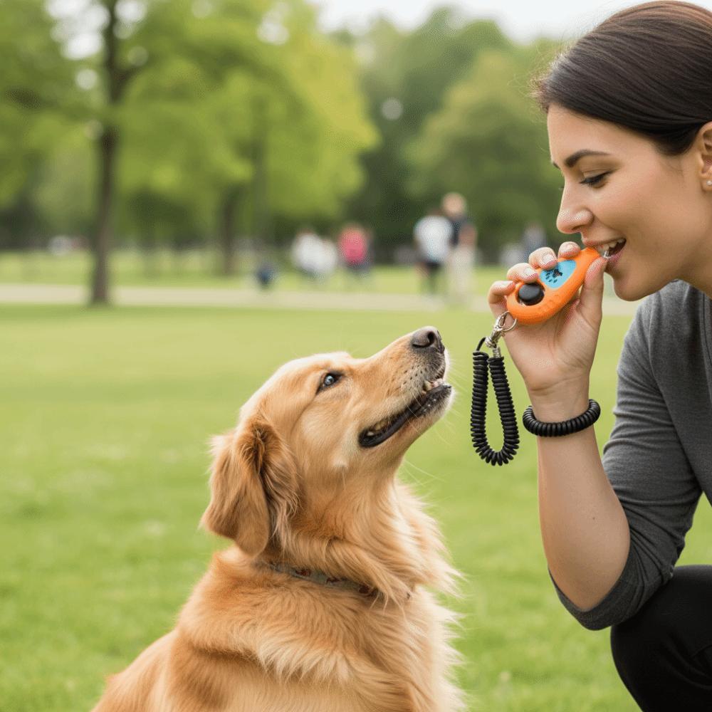 2 in 1 Pet Training Clicker Adjustable Wrist Strap Portable Dog Training Whistle Professional Whistle Clicker Interactive Tools