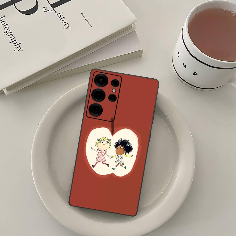 Charlie And Lola Anime Phone Case For Samsung S 24 Fe 25 Ultra Plus 20 Lite 21 30 22 23 24 22 Ultra 5G Fundas