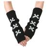 Soft Knitted Bow Arm Warmers Long Knit Sleeve Cover Y2K Y2K Fingerless Gloves  Girl