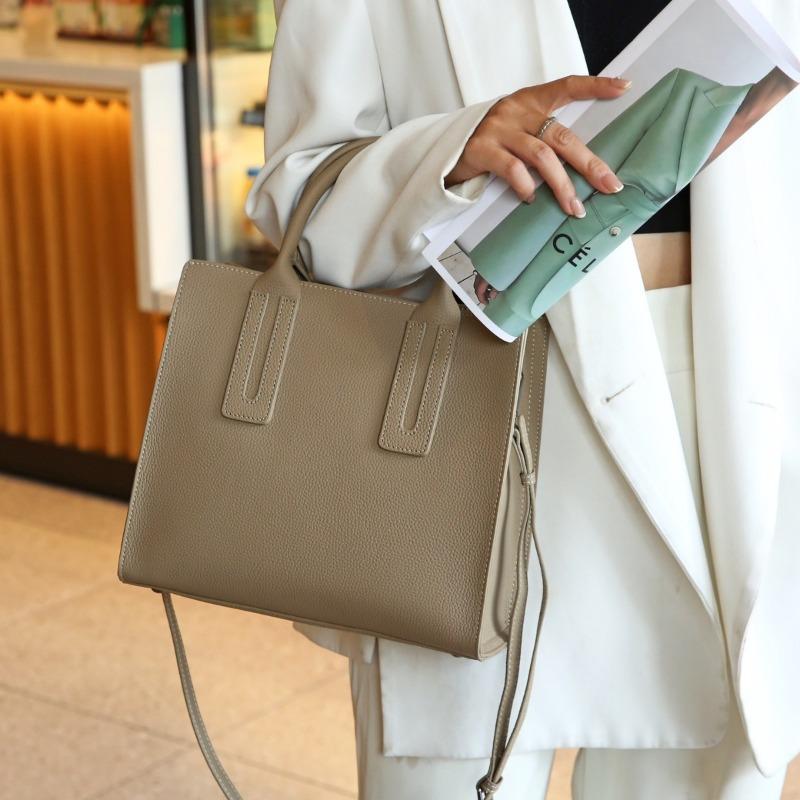 

Первый слой коровьей кожи плечевая большая вместимость мессенджер кожаная женская сумка новая простая сумочка портфель 28X9X25CM