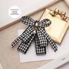 DIY Korean Retro Houndstooth Bow Hair Clip Materials