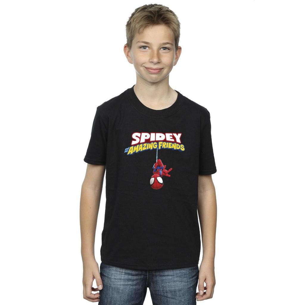 Marvel Boys Spider-Man Hanging Upside Down T-Shirt