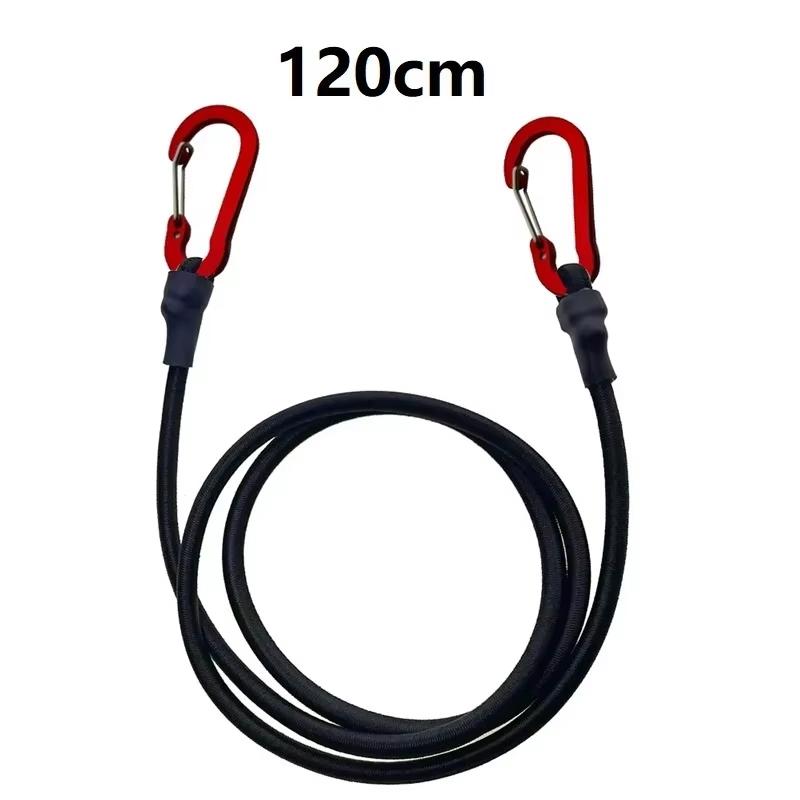 1Pcs Kayak Cycling Luggage Packing Ropes Heavy Duty Bungee Cord Elastic Tie Strap String Carabiner Hooks Camping Accessories