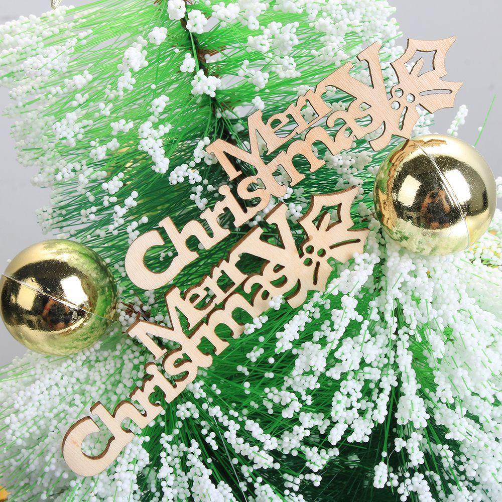 Cut Wood DIY Crafts Hanging Ornaments Merry Christmas Wood Pieces Xmas Decoration Wooden Slice