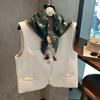 Xiaoxiangfeng square scarf women's spring and summer thin breathable cotton decorative scarf headscarf Internet celebrity retro fringed pendant silk s