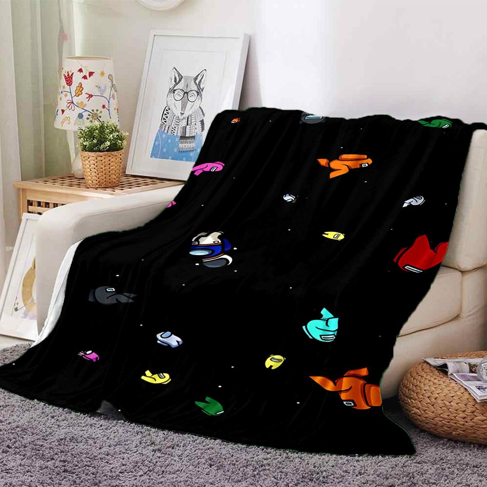 1pc Blanket - Among Us Print Design,Lightweight Blanket for Sofa,Bed- Soft &Warm,Gift for All Seasons