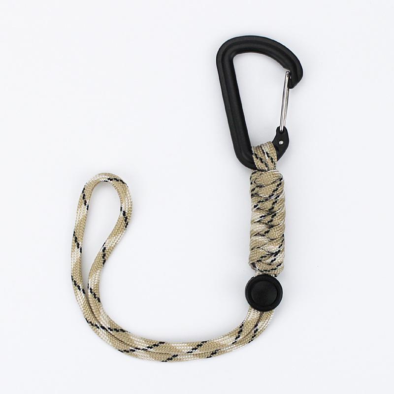 Outdoor Tactical Carabiner Keychain: Emergency Paracord Lanyard with Anti-Loss Buckle