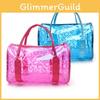 Fashionable Pvc Waterproof Gym Wash Bag Chic Handheld Jelly Beach Carrying Organizer