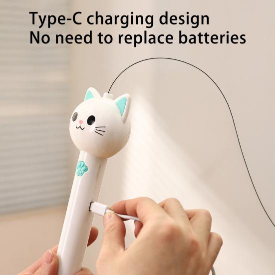 2-in-1 Interactief Katten Speeltje, Kattenhengel Speeltje met Stoffen Vlinder Teaser Zuignap Basis, Oplaadbaar Rood Licht Katten Speeltje voor Binnenkat Zelf