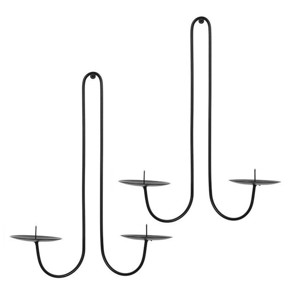 Yousheng Iron Candle Sconce Libra Style Wall Candle Holder Hanging Candle Holder for Living Room Dining Room And Fireplace Decor