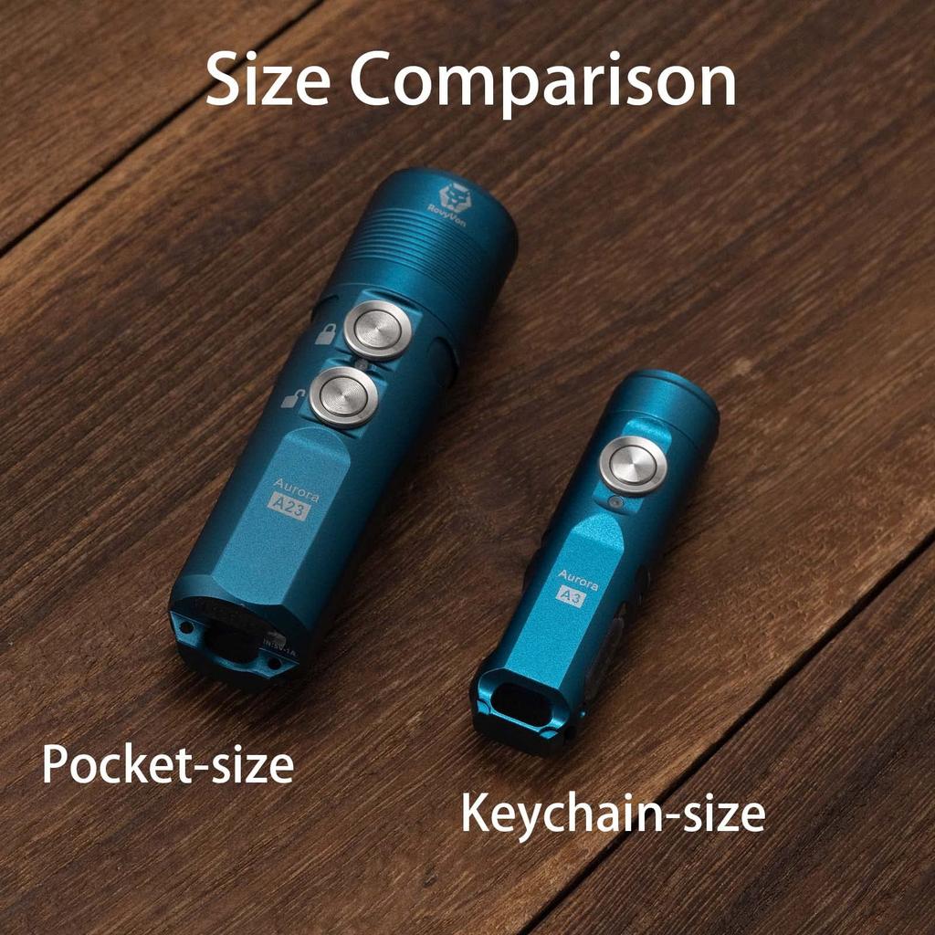 RovyVon A23 1000 6 Ultra Bright Portable USB C Rechargeable Handheld EDC Waterproof for Outdoor and Emergency Use Flashlight, Lumens, Modes,