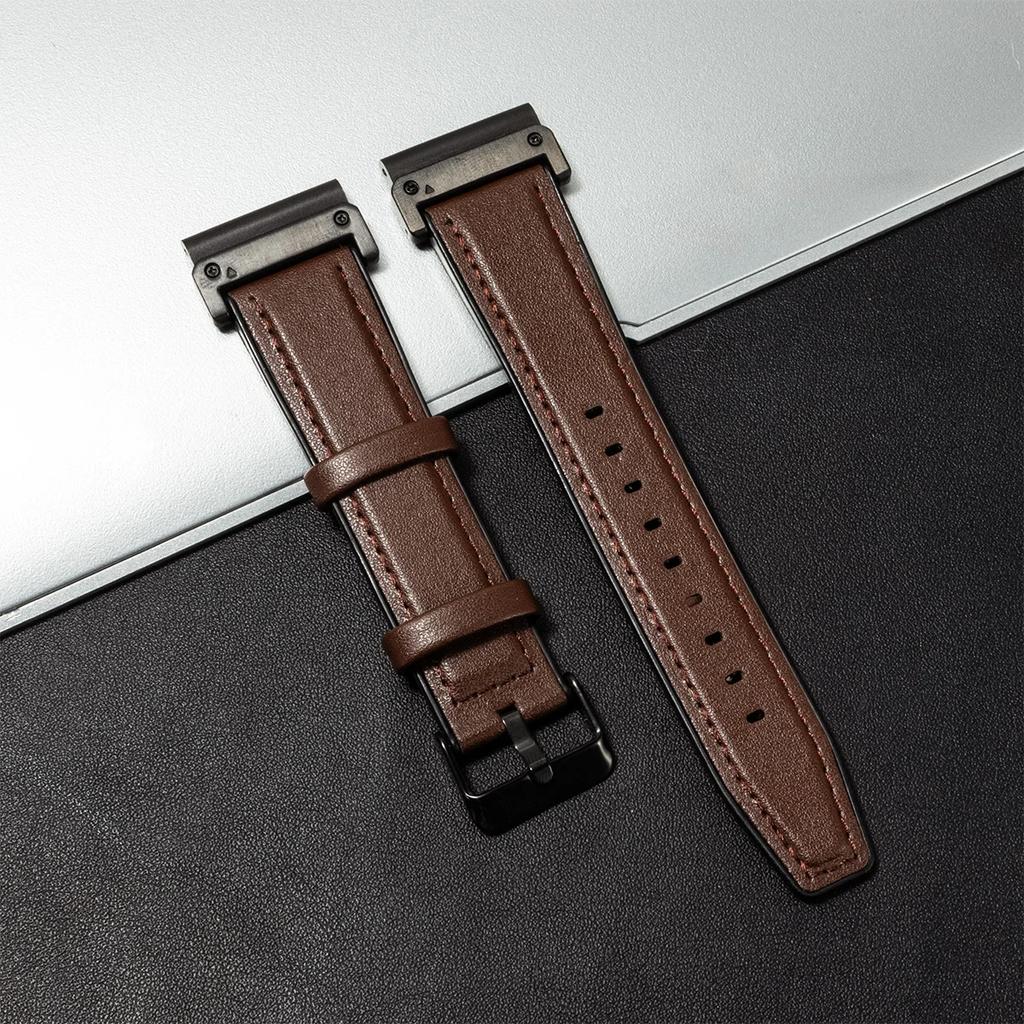 26mm 22mm Leather Strap for Garmin Watch Fenix 8 51mm 6 6x 7 7x Pro 5 5x Plus Band Vintage Bracelet Forerunner 945 925 Wristband