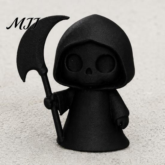 Gift For Home Office 3D Printed Ghost Figurine, Cute Desktop Ornament, Mini Storage Organizer Halloween Reaper Statue for Study Room Decoration