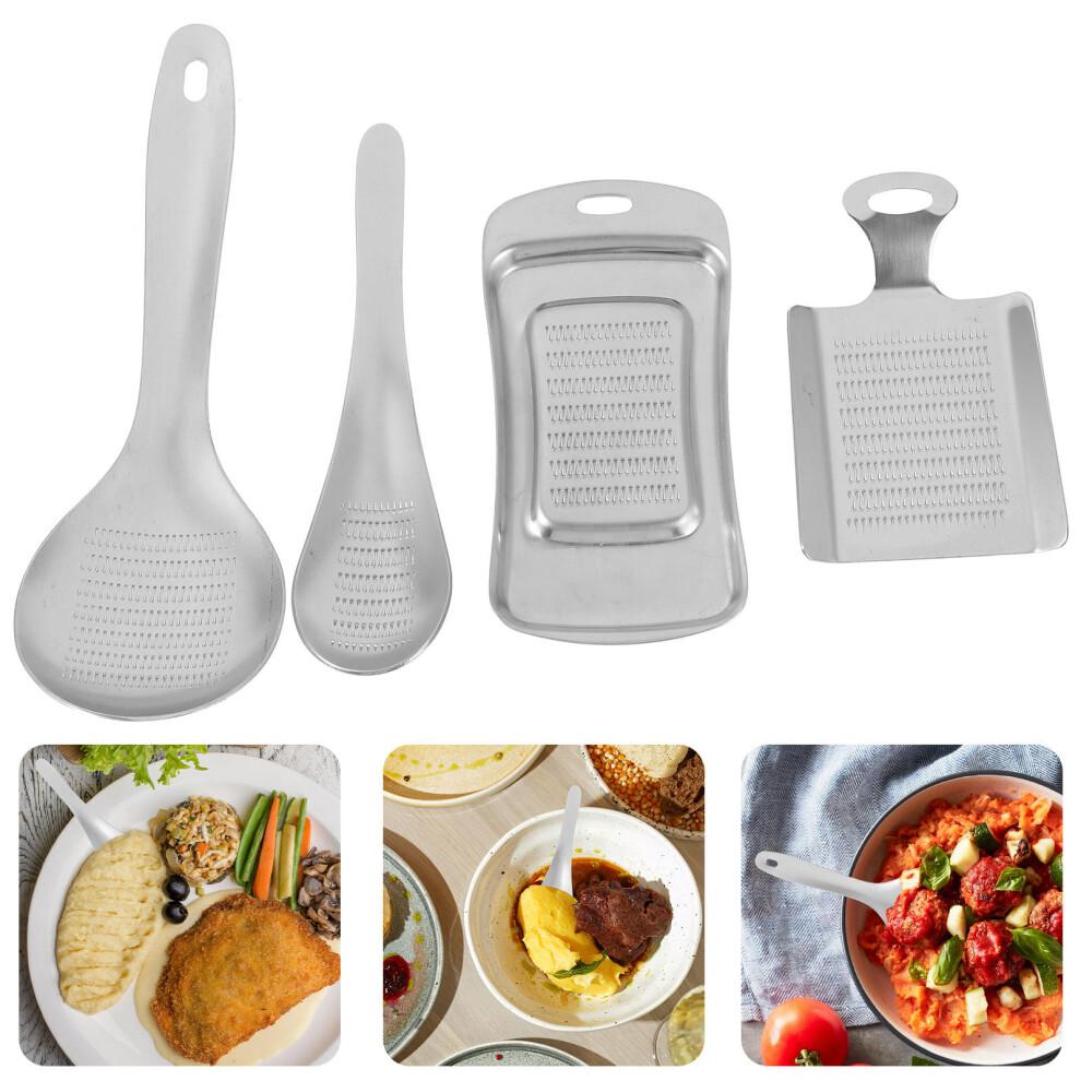 4 Pcs Kitchen Garlic Presser Stainless Steel