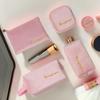 Samt-Make-up-Tasche: Hochkapazitives, Premium 4-teiliges Kosmetik- und Lippenstiftaufbewahrungsset