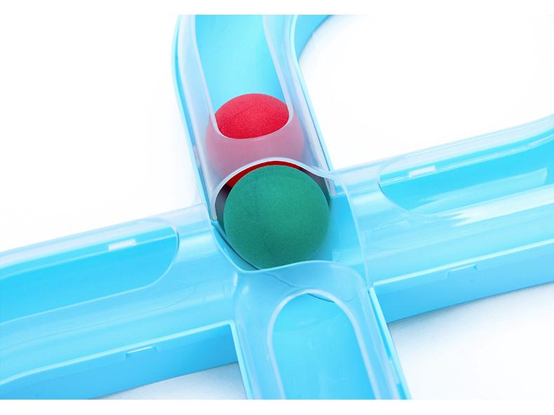 Self-Playing Cat Turntable Toy with Automatic Teasing Stick & Track Ball for Boredom Relief