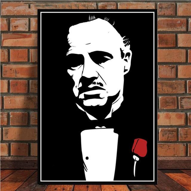 HHRF Poster sur toile The Godfather Movie Marlon Brando 27 Movie Cool Wall Decor Art Print Art Wall Art Chambre Salle de bain 30 x 45 cm