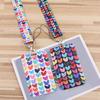 Lanyard mit Kartenetui Herzmuster ABS Kartenhalter Handy-Lanyard Kartenhülle für Arbeit Ausweishalter Buskarte Schlüsselzubehör